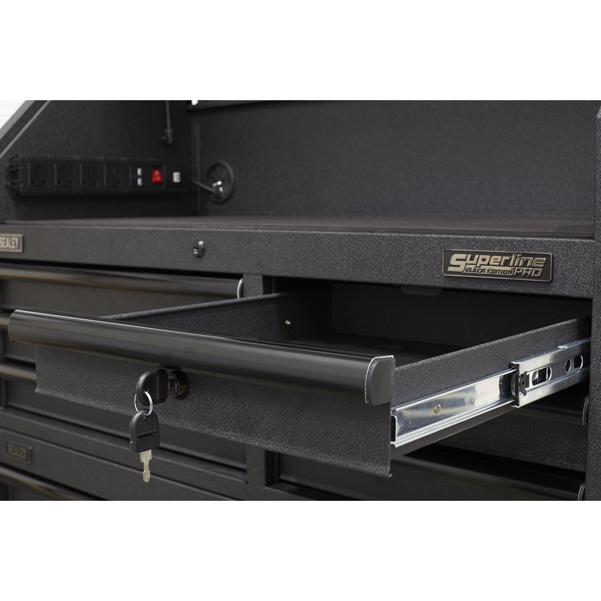 Superline PRO® Tool Chest Combination with 17 Soft Close Drawers & Power Strip