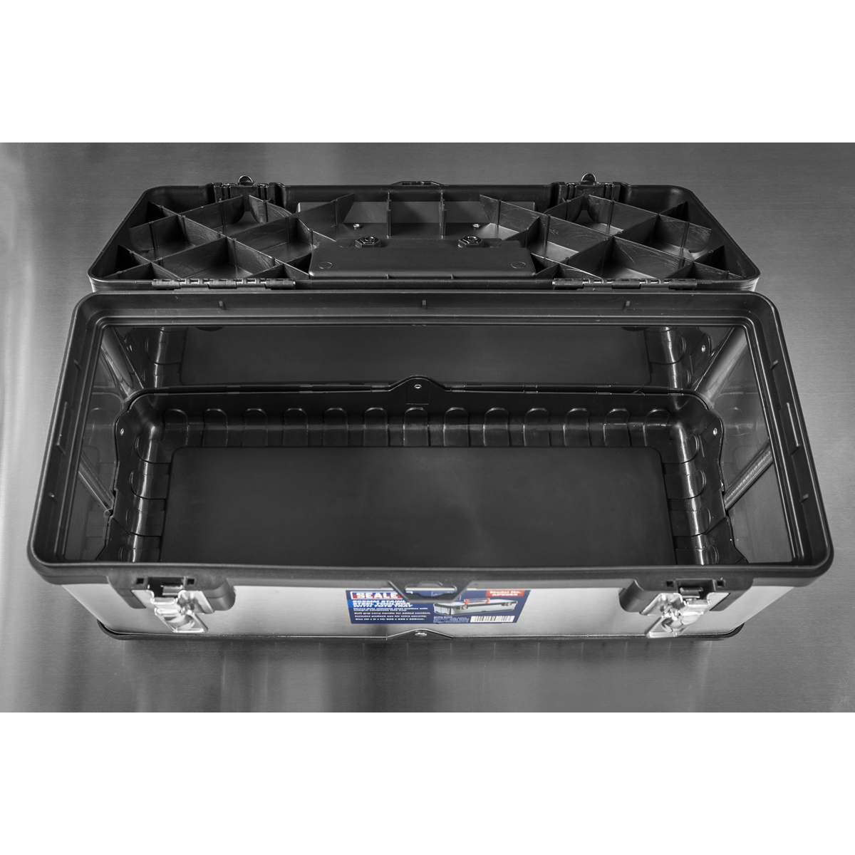 Stainless Steel Toolbox with Tote Tray 505mm
