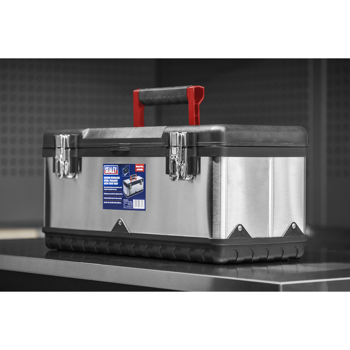 Stainless Steel Toolbox with Tote Tray 505mm