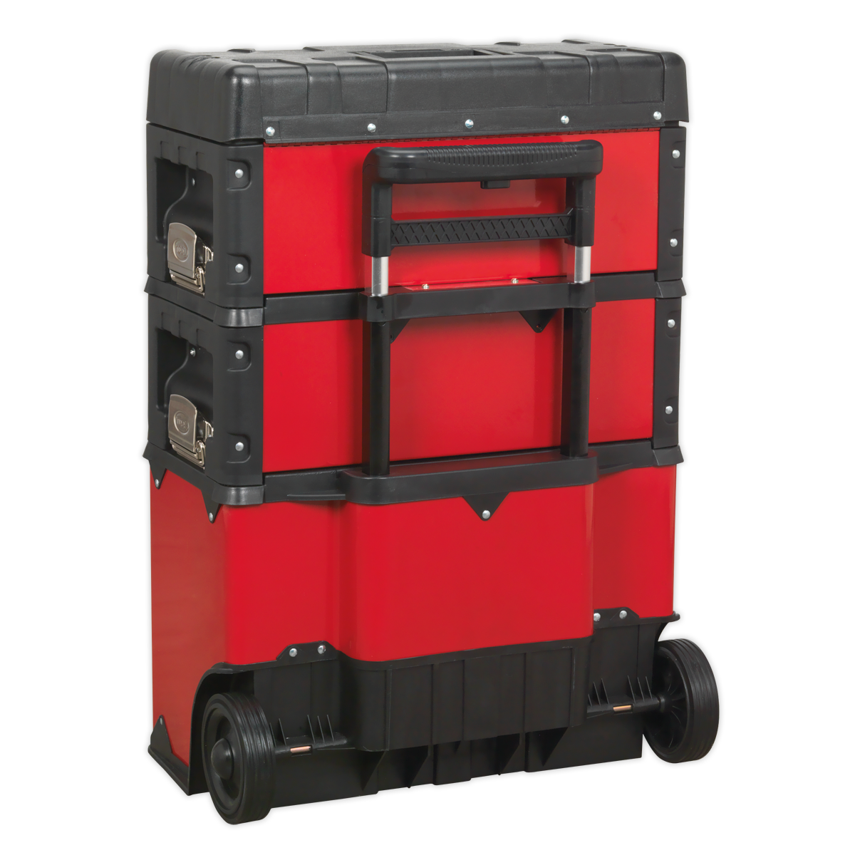 Mobile Steel/Composite Toolbox with 3 Compartments