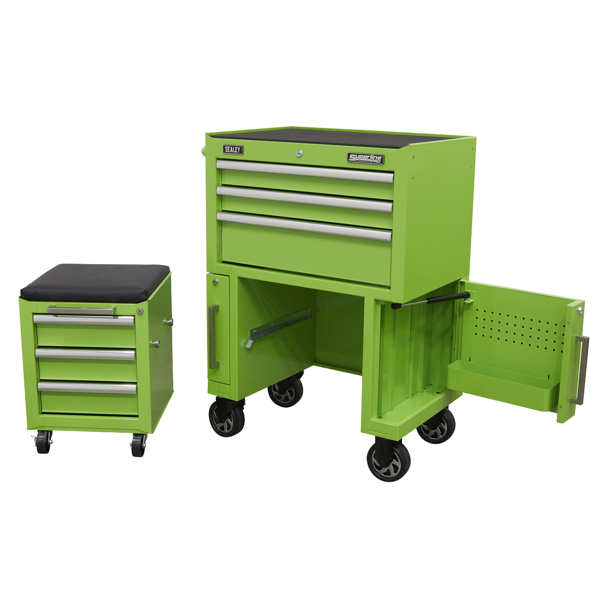 Superline PRO® Rollcab 3 Drawer with Utility Seat