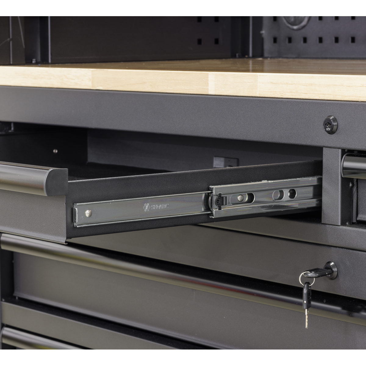 Superline PRO® Black Edition Top Hutch & 2 Drawer Riser 1549mm