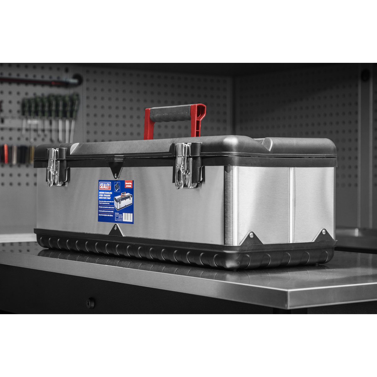 Stainless Steel Toolbox with Tote Tray 660mm