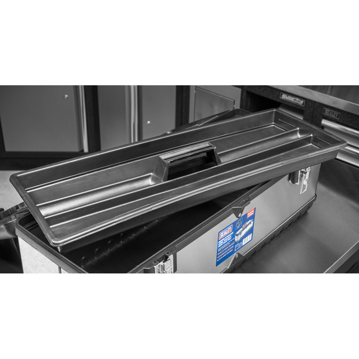 Stainless Steel Toolbox with Tote Tray 660mm