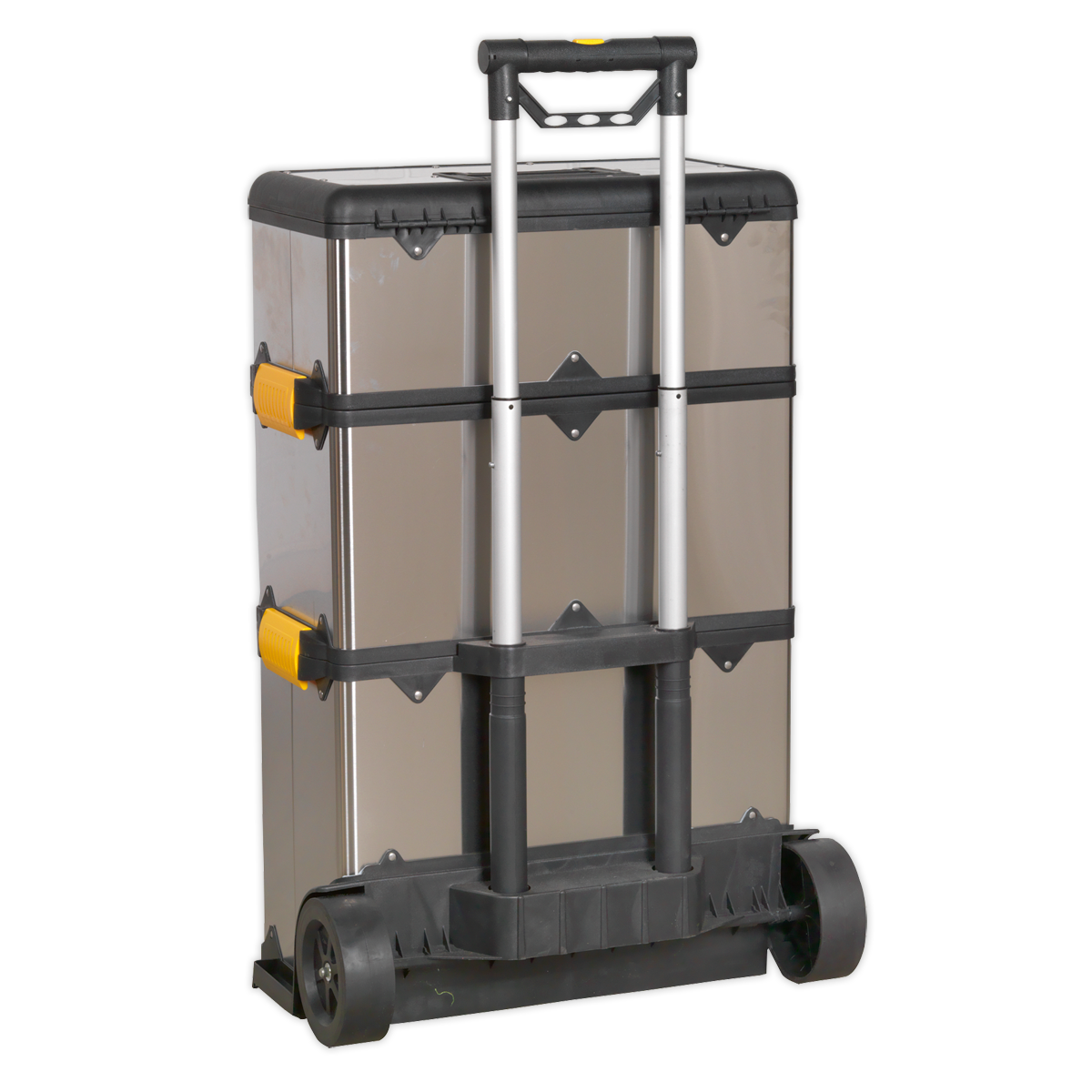 Mobile Stainless Steel/Composite Toolbox with 3 Compartments