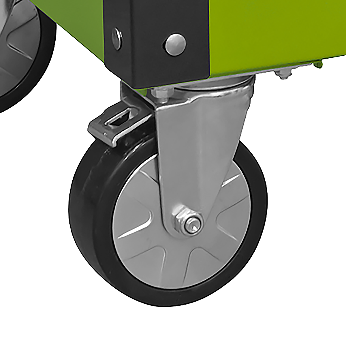 Superline PRO® Heavy-Duty Mobile Tool & Parts Trolley with 5 Drawers and Lockable Top - Hi-Vis Green