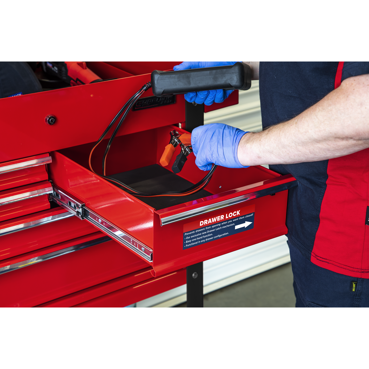 Superline PRO® Heavy-Duty Mobile Tool & Parts Trolley with 5 Drawers & Lockable Top
