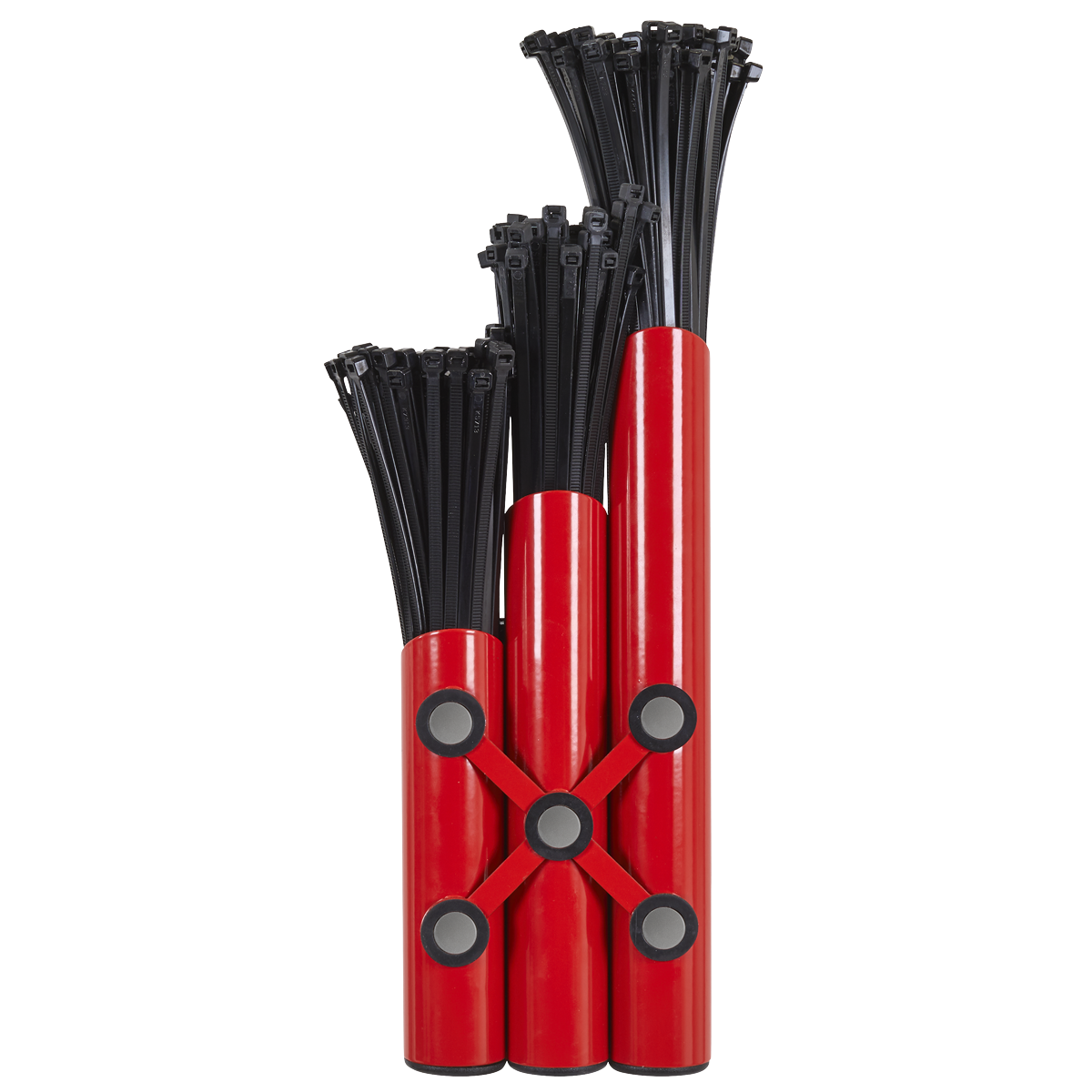 Large Magnetic Cable Tie Holder - Red