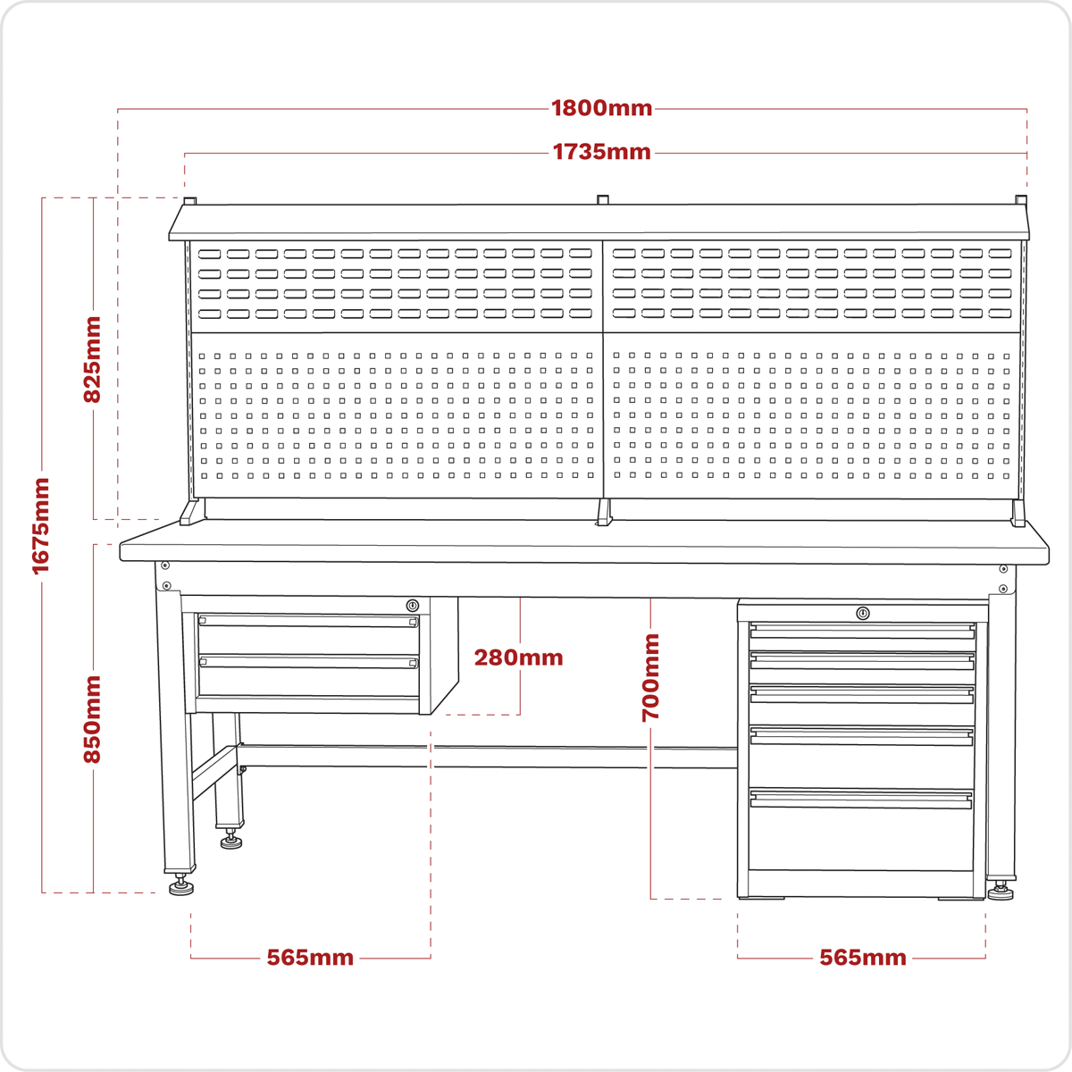 Premier Industrial™ Complete Workstation & Cabinet Combo 1.8m