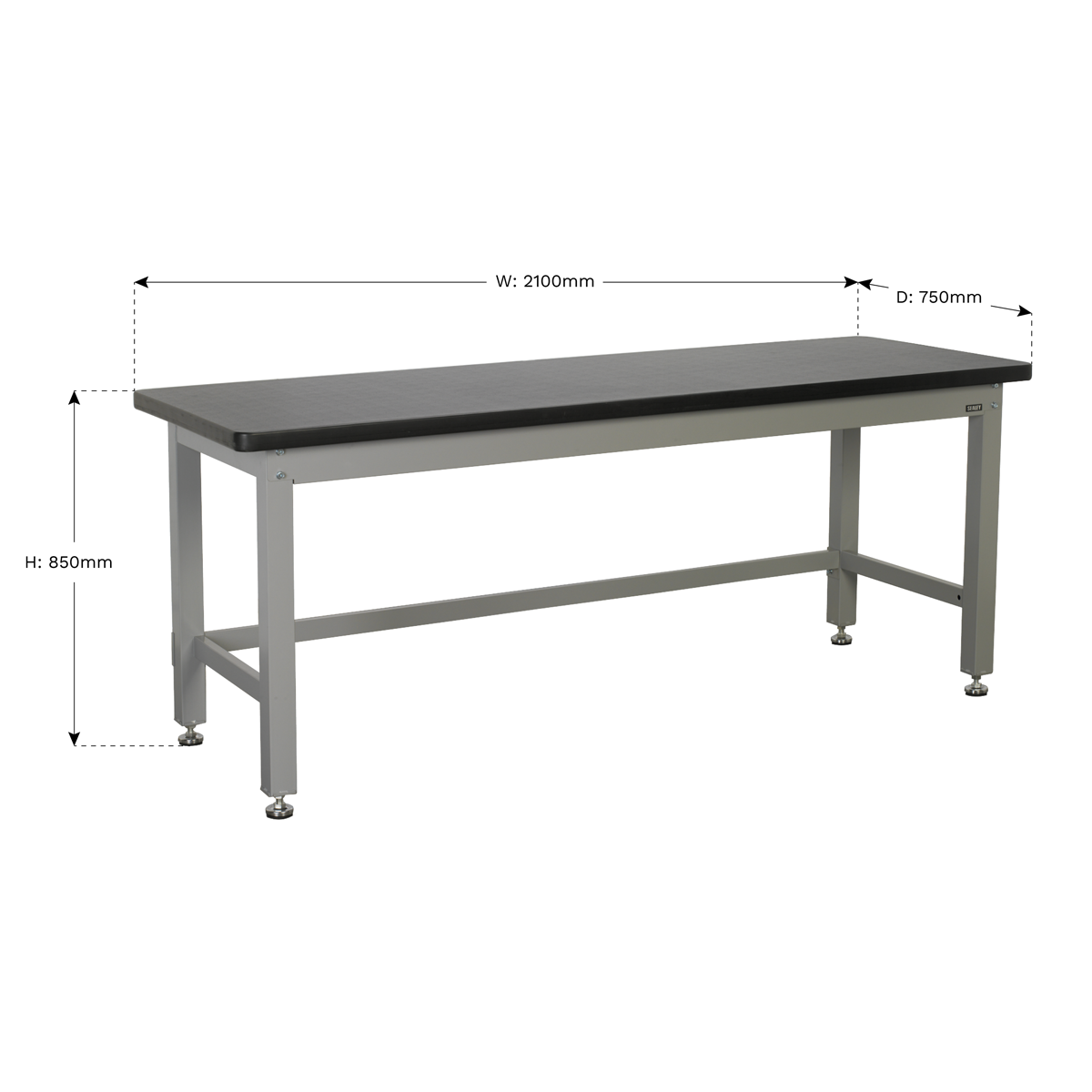 Premier Industrial™ Steel Workbench 2.1m
