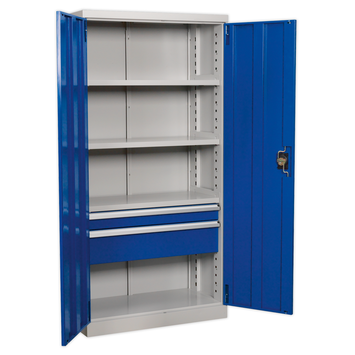 Premier Industrial™ Cabinet with 2 Drawers & 3 Shelves 1800mm