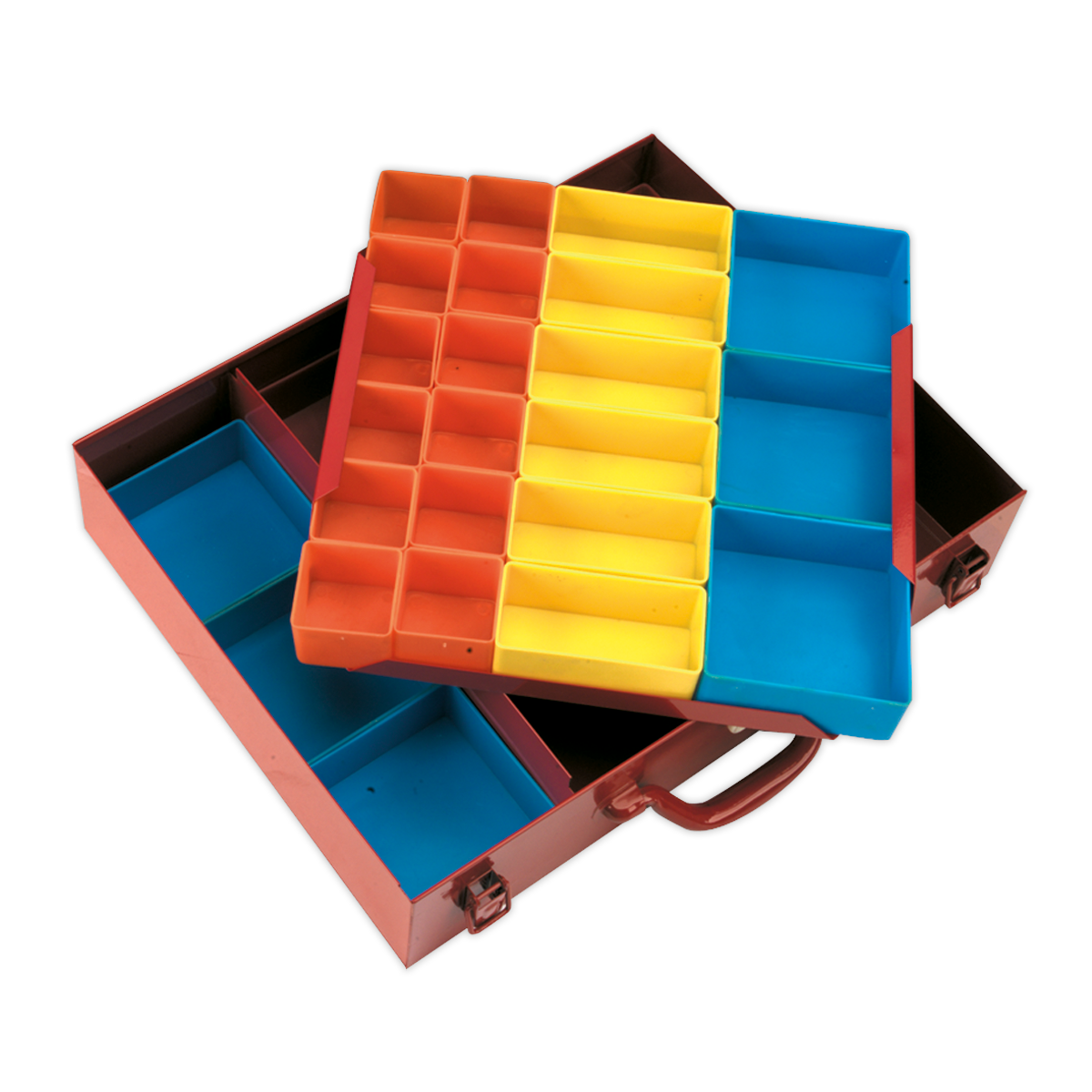 2-Layer Metal Case with 27 Storage Bins