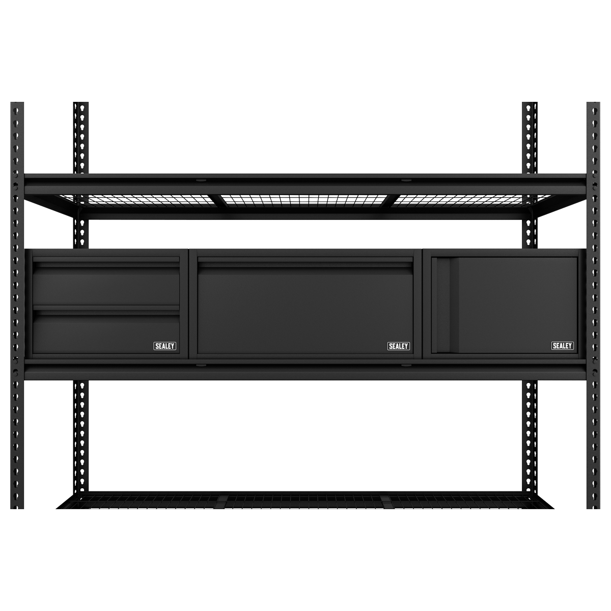 Heavy-Duty Modular Racking Kit with 3 Storage Units