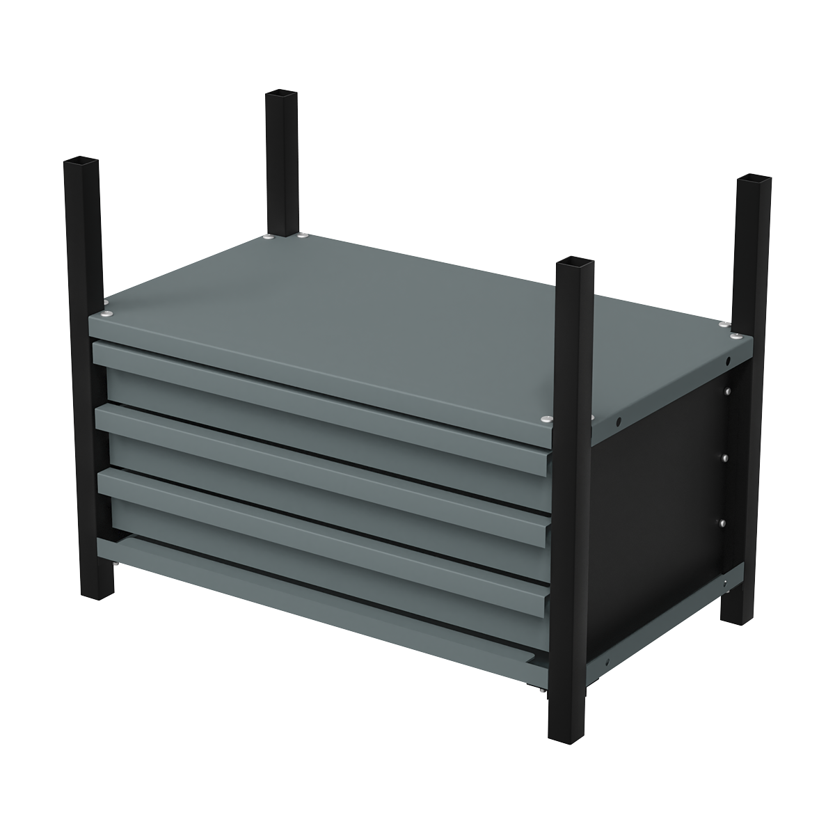 Modular Racking Mid Unit 3 Drawer & 1 Shelf 580mm