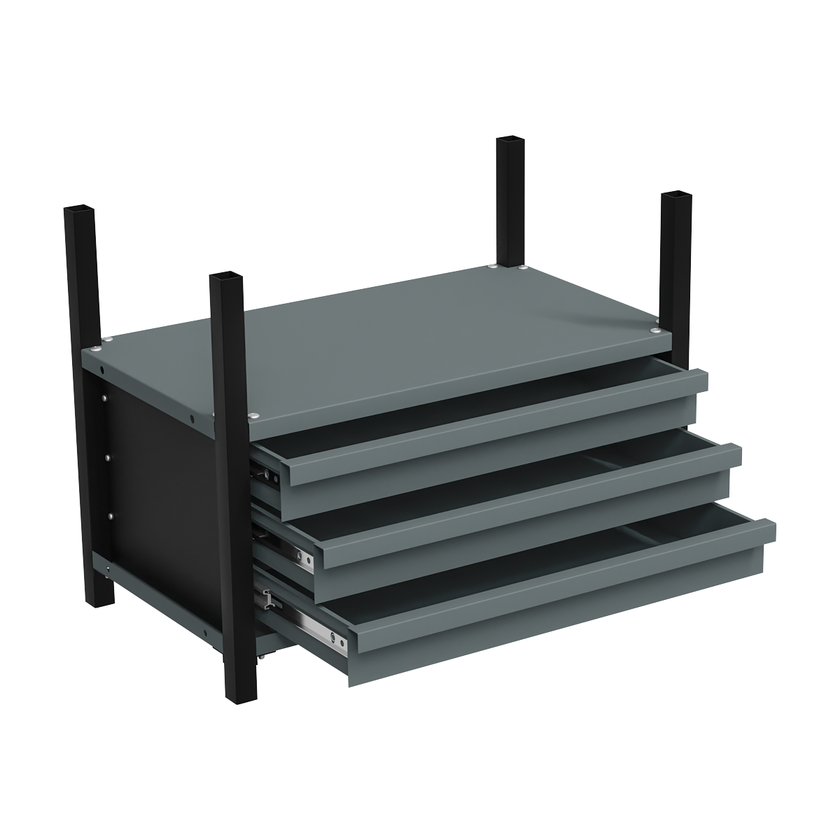 Modular Racking Mid Unit 3 Drawer & 1 Shelf 580mm