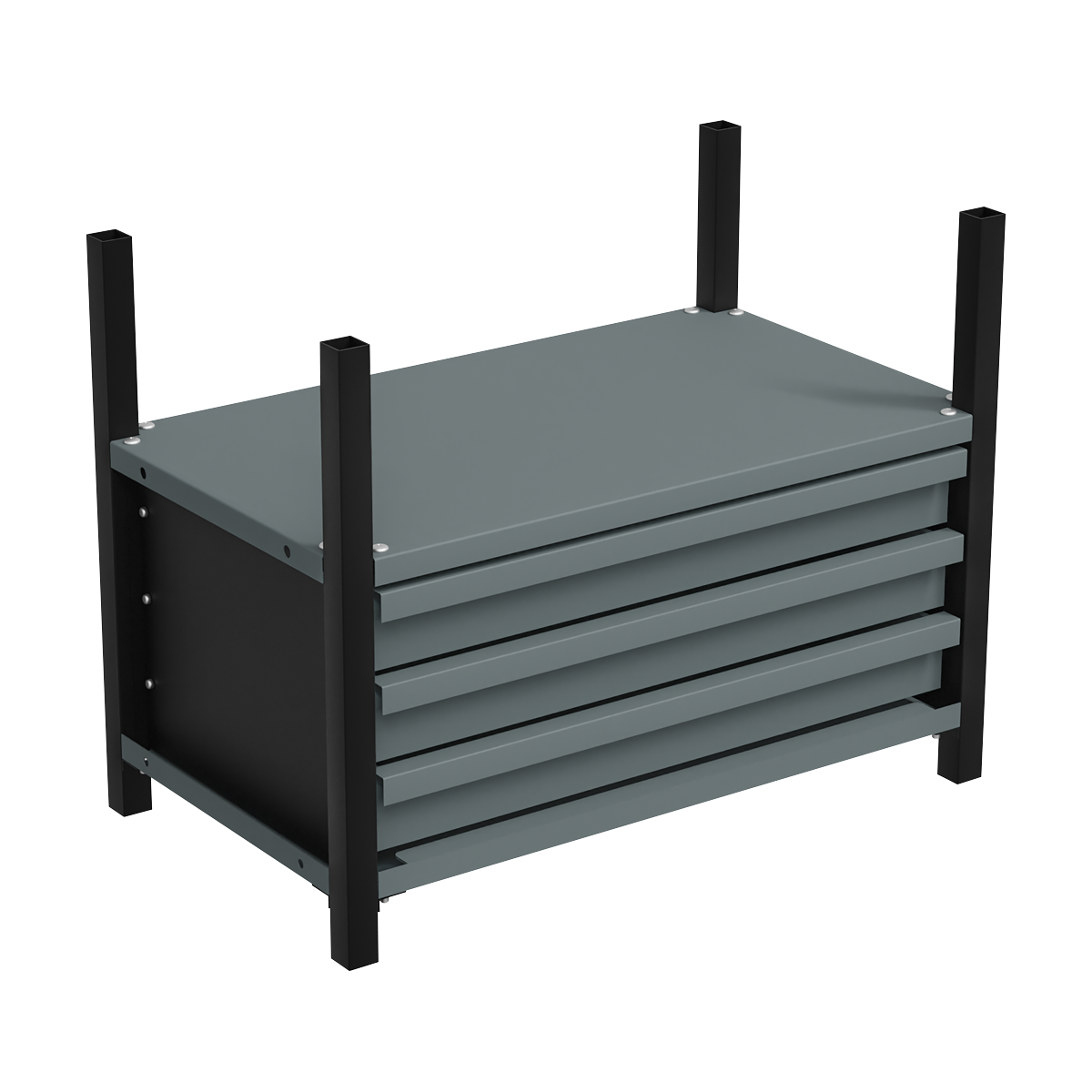 Modular Racking Mid Unit 3 Drawer & 1 Shelf 580mm
