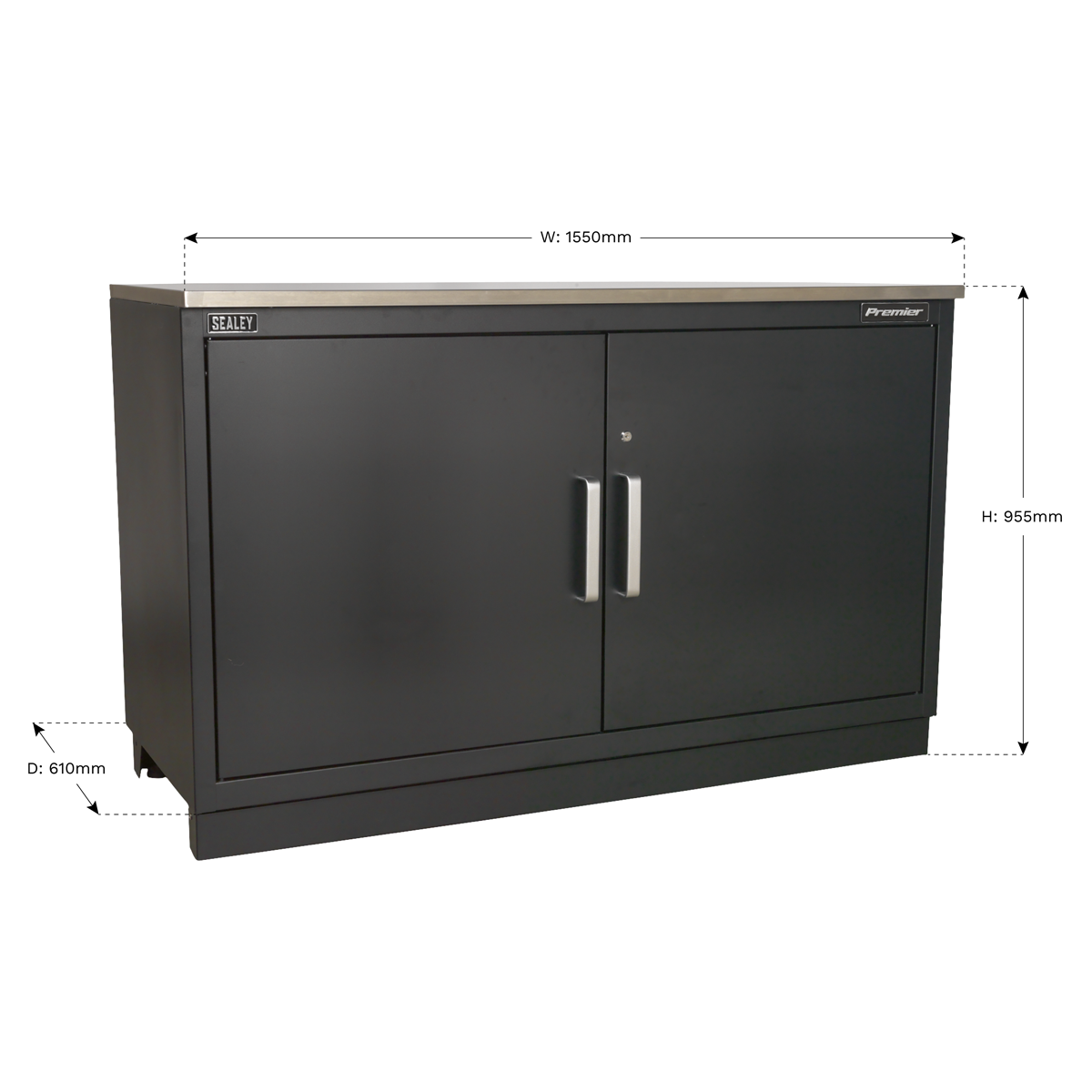 Premier™ Heavy-Duty Modular Floor Cabinet 2 Door 1550mm