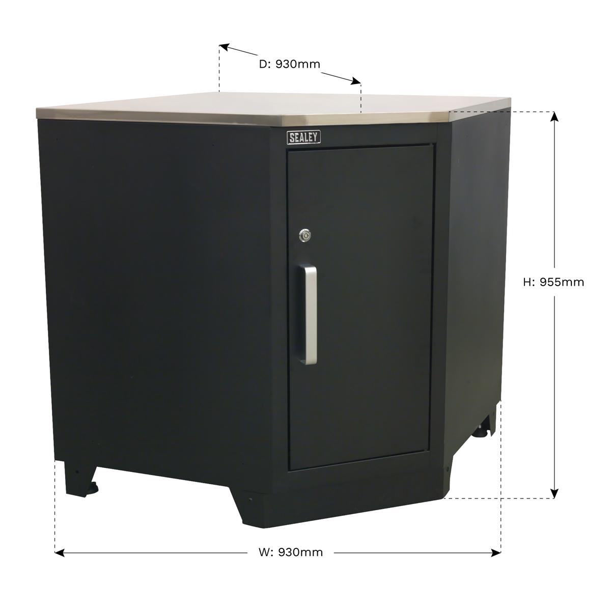 Premier™ Heavy-Duty Modular Corner Floor Cabinet 930mm