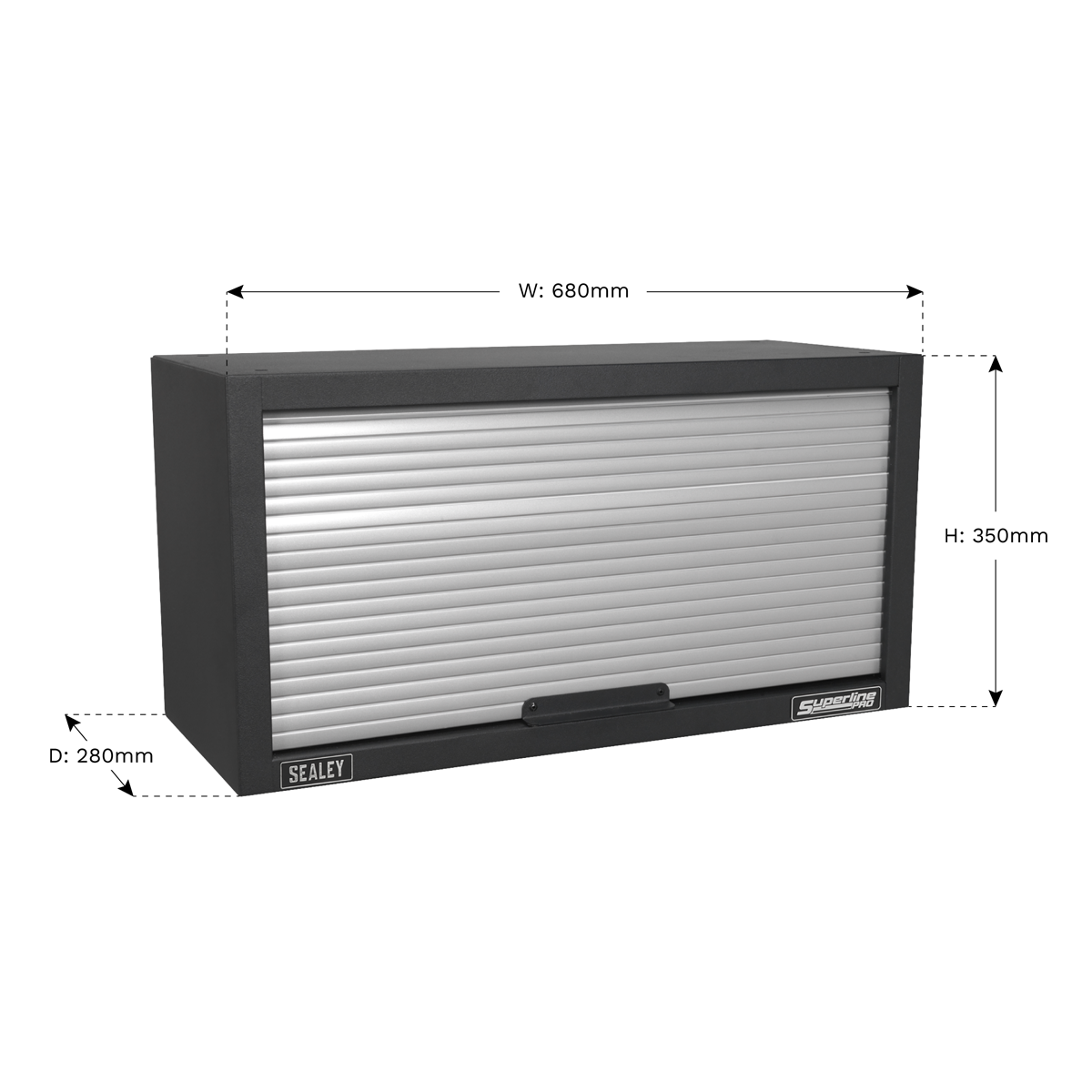 Superline PRO® Modular Wall Cabinet Tambour Front 680mm
