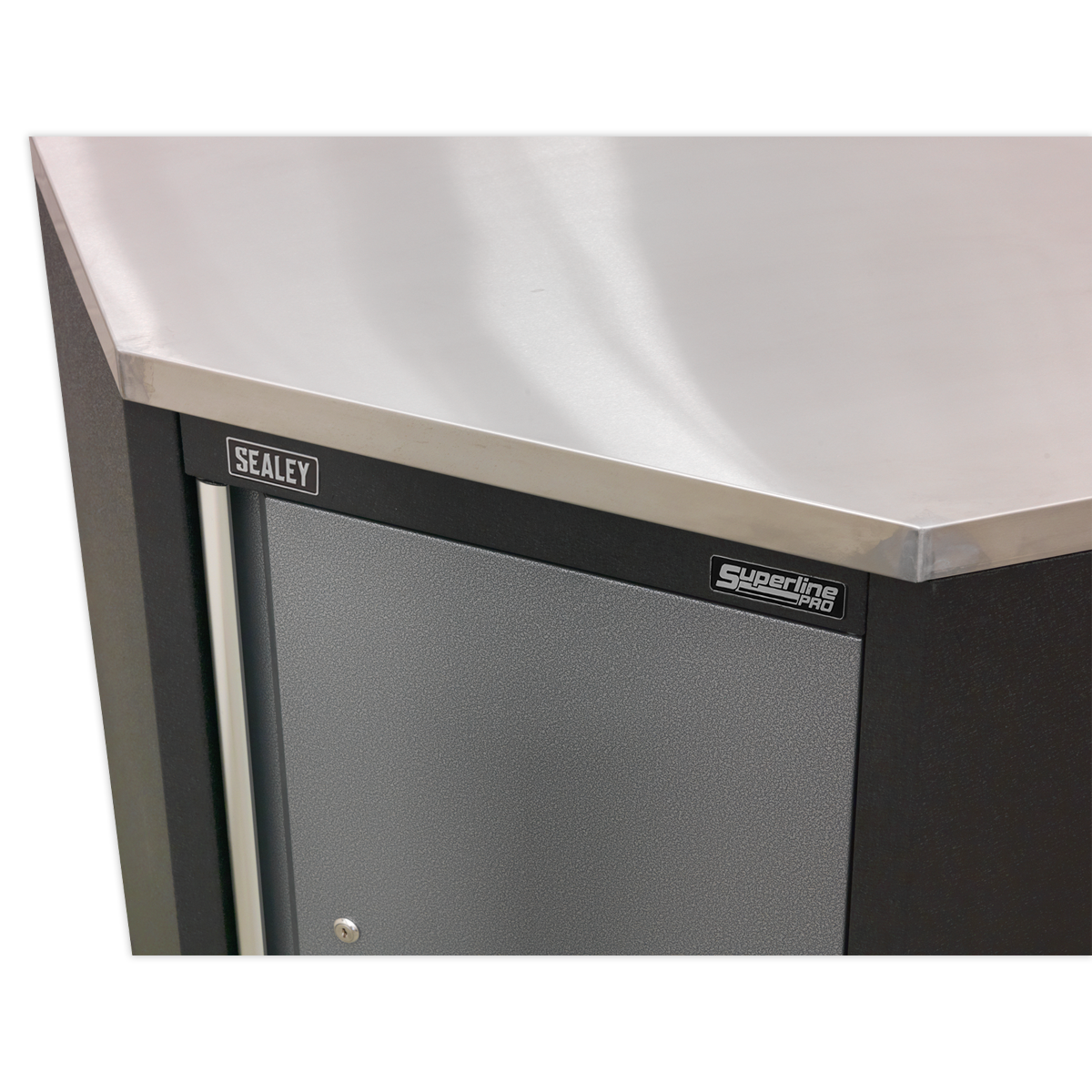 Superline PRO® Stainless Steel Worktop for Modular Corner Cabinet 865mm