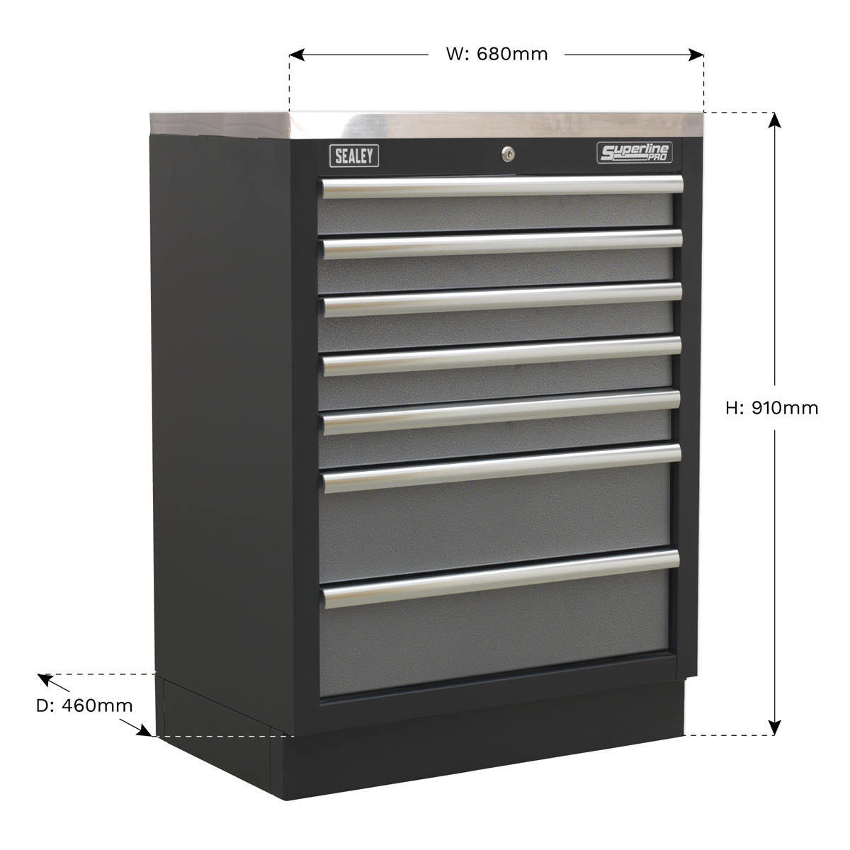 Superline PRO® Modular Cabinet 7 Drawer 680mm