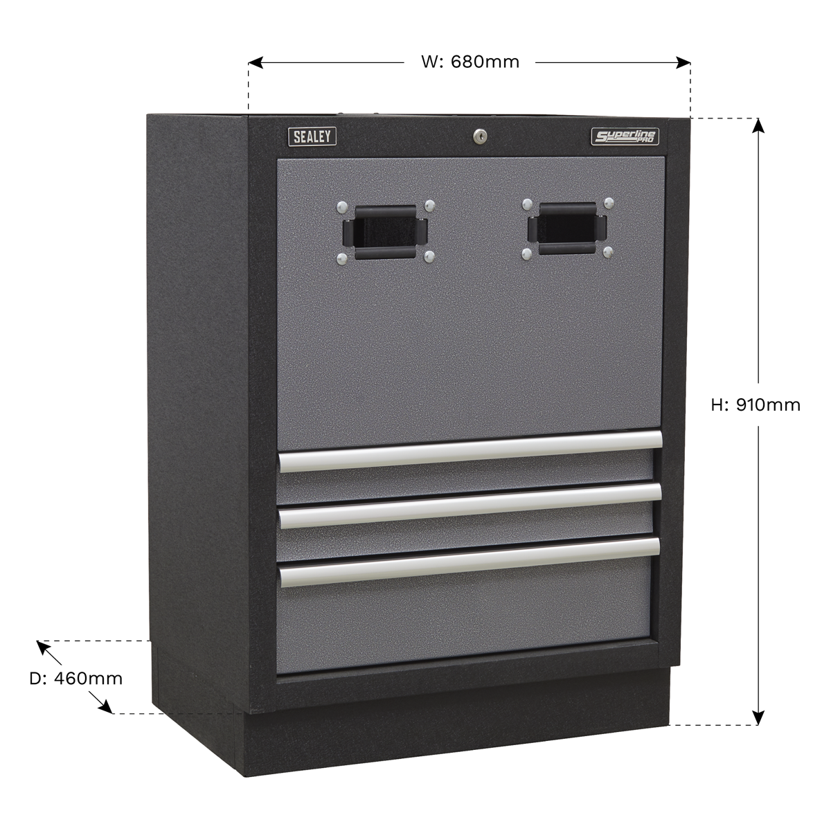 Superline PRO® Modular Reel Cabinet 3 Drawer 680mm