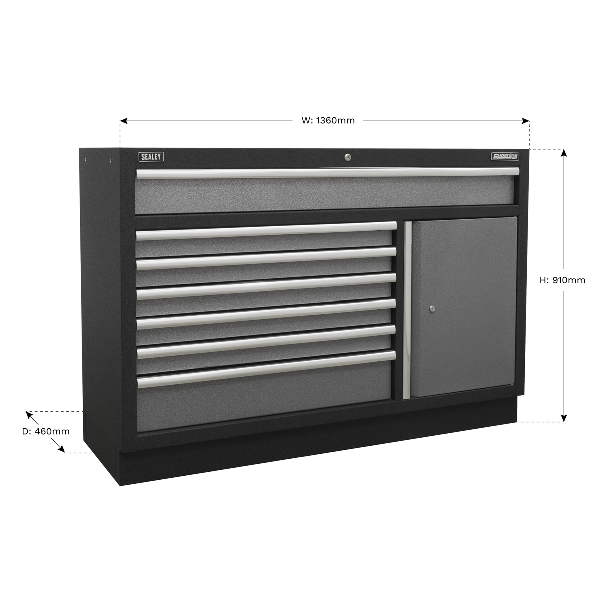Superline PRO® Modular Floor Cabinet 7 Drawer 1360mm