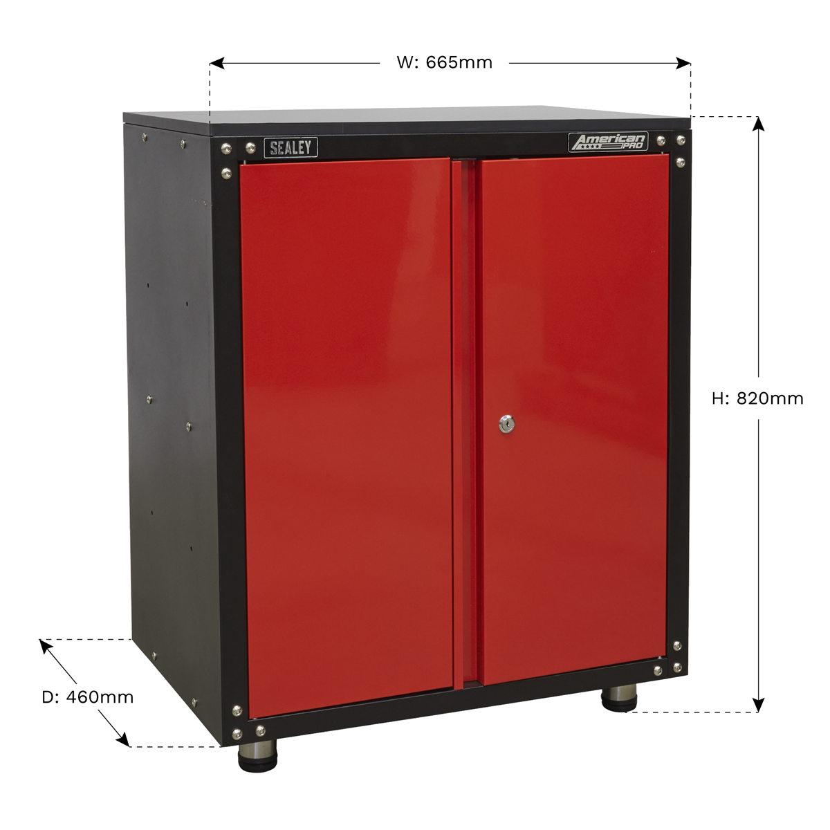 American PRO® Modular Cabinet with Worktop 2 Door 665mm