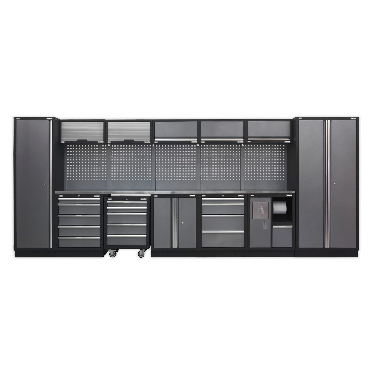 Superline PRO® Storage System with Stainless Worktop 4.92m