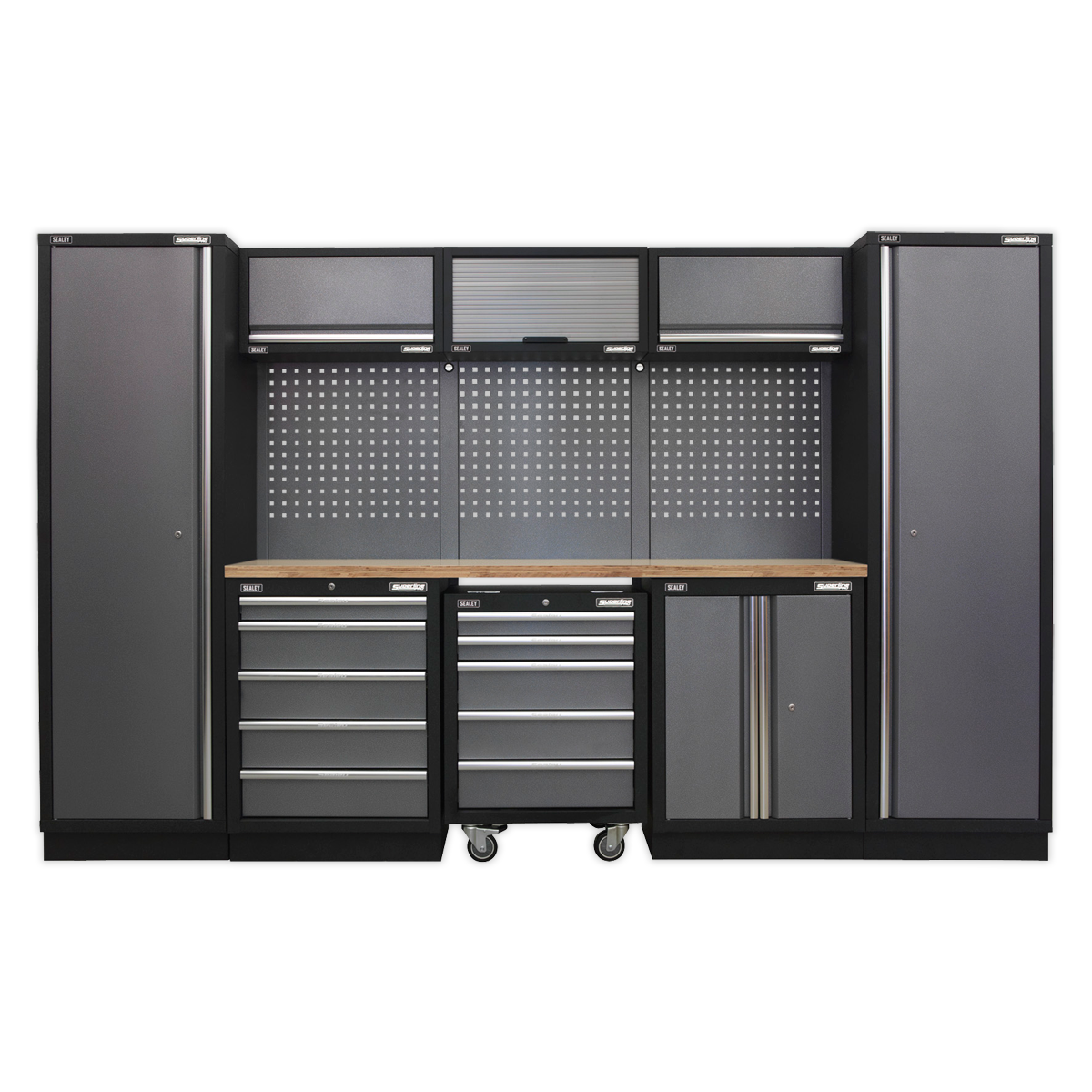 Superline PRO® Storage System with Wood Worktop 3.24m