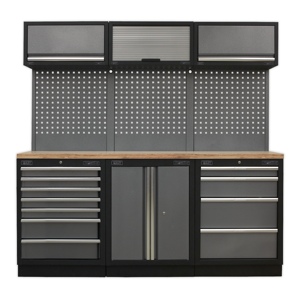 Superline PRO® Storage System with Wood Worktop 2.04m