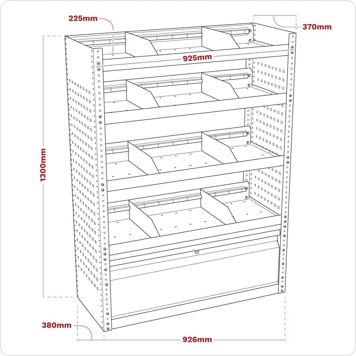 Superline PRO® Modular Flat Shelf Van Storage System