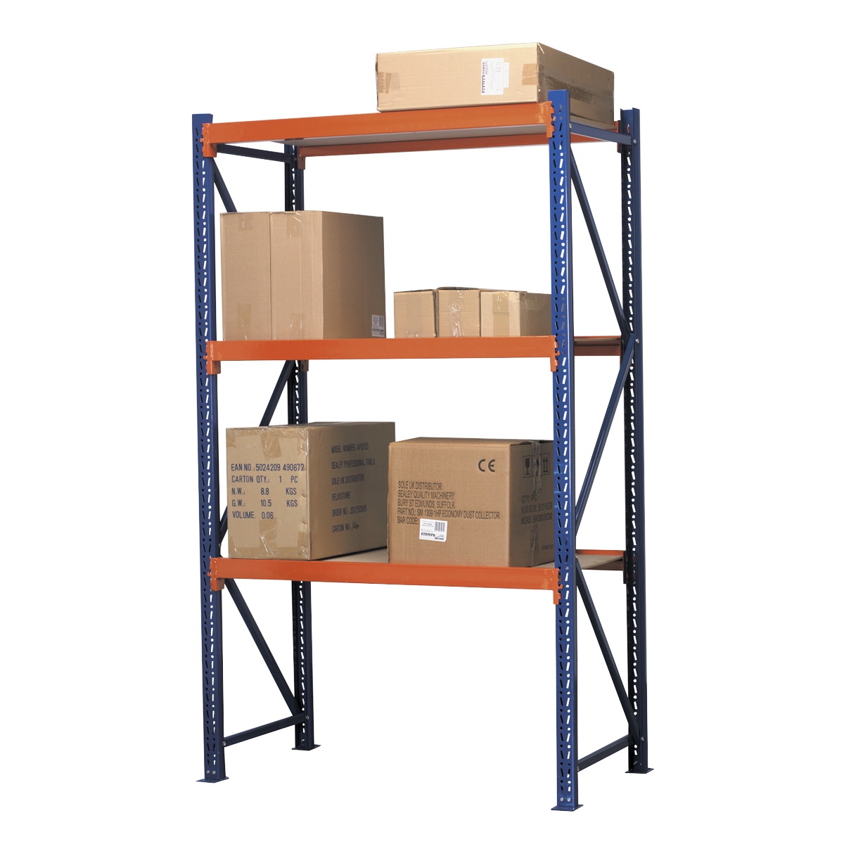 Heavy-Duty Shelving Unit with 3 Beam Set 900kg Capacity Per Level
