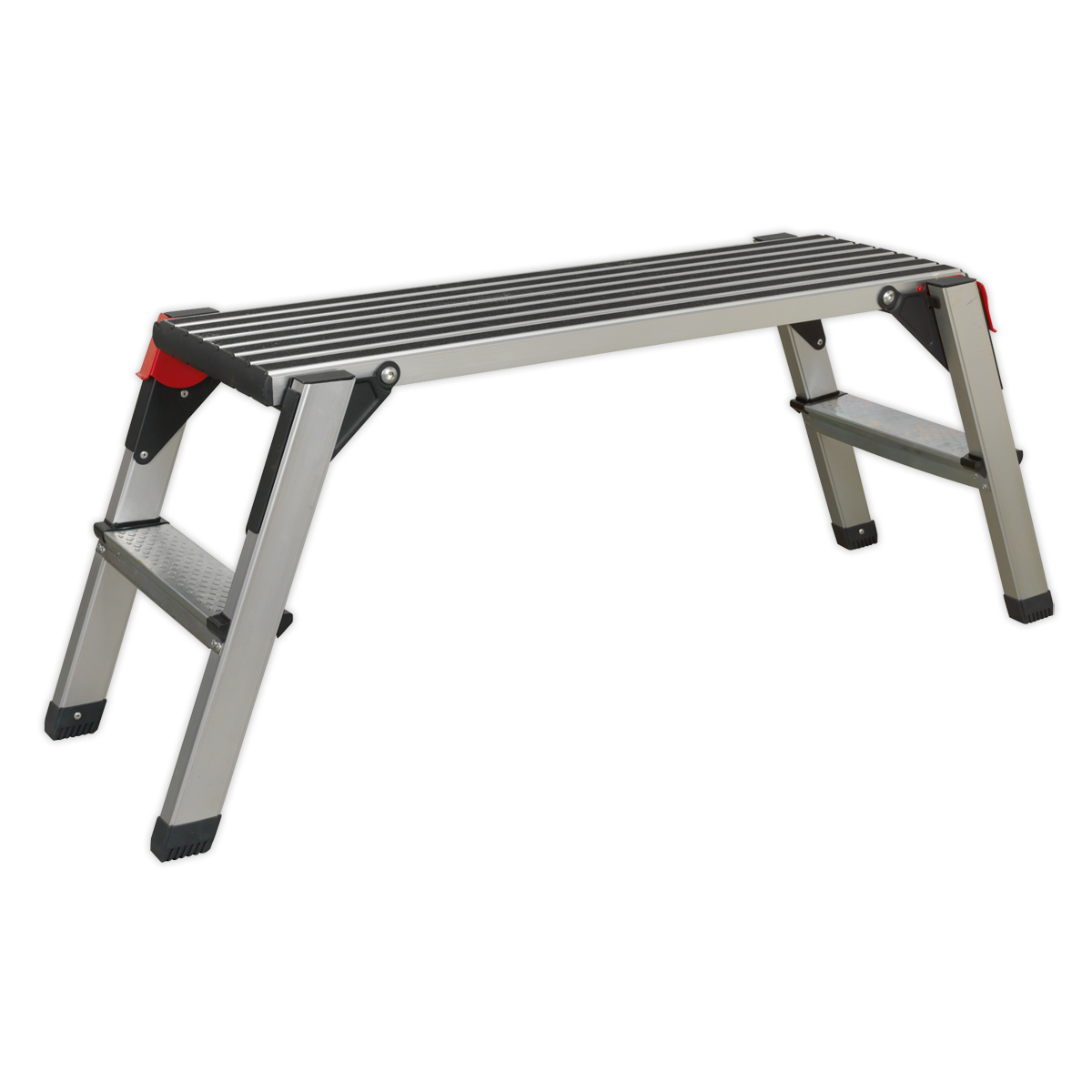 Folding Platform 2-Tread Aluminium - EN 131-4