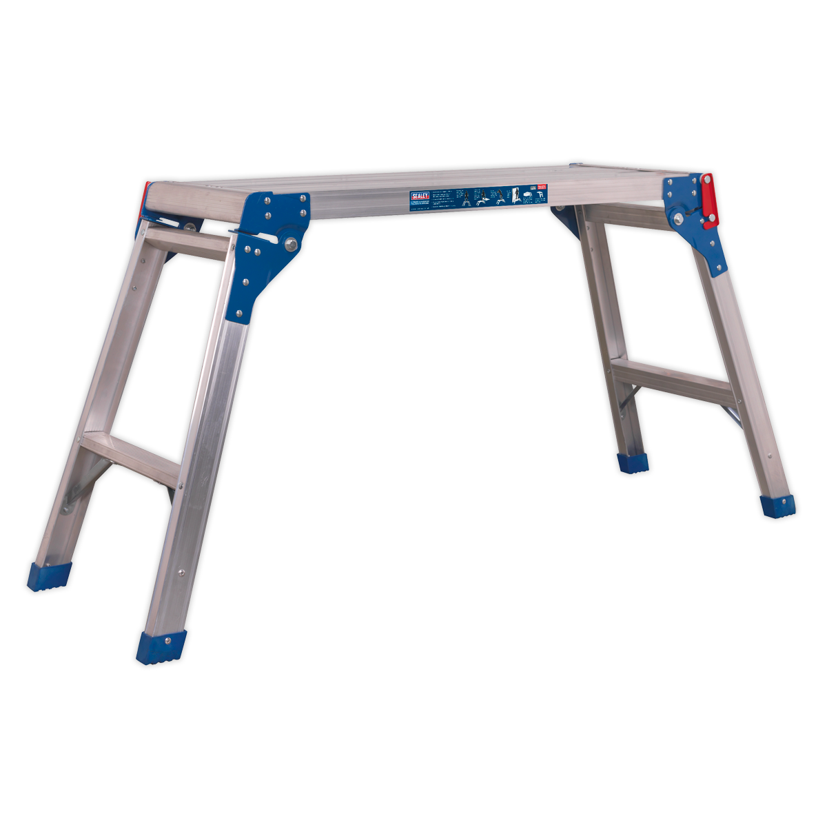 Folding Platform 2-Tread Aluminium - EN 131