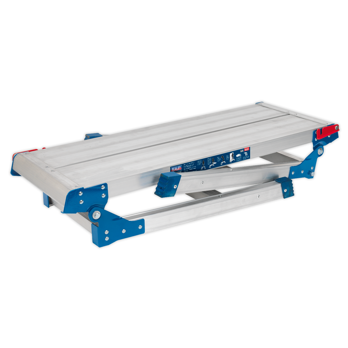 Folding Platform 2-Tread Aluminium - EN 131