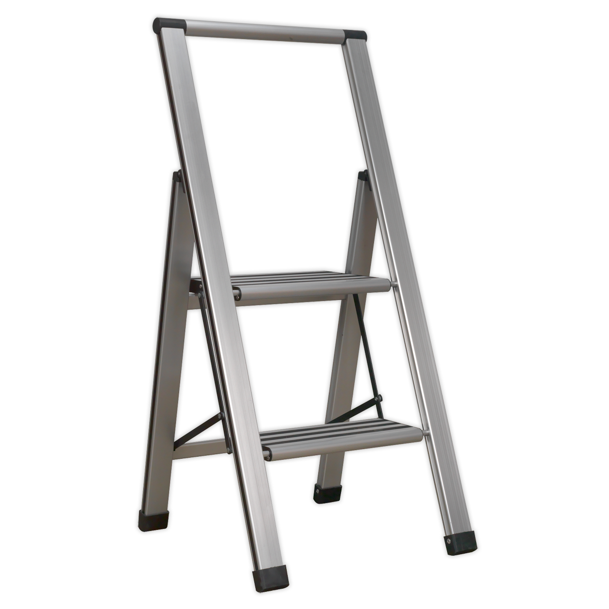 Professional Folding Step Ladder 2-Step Aluminium 150kg Capacity