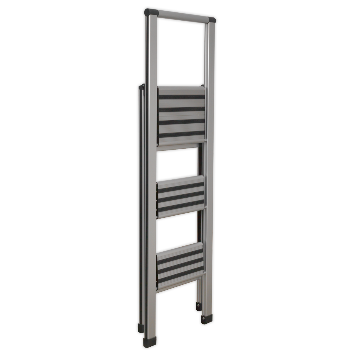 Professional Folding Step Ladder 3-Step Aluminium 150kg Capacity