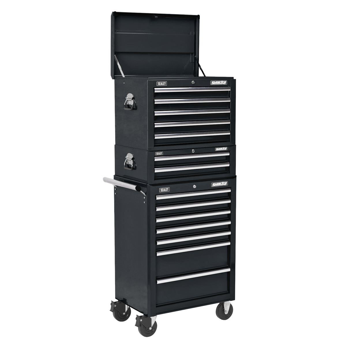 Superline PRO® Topchest, Mid-Box Tool Chest & Rollcab Combination 14 Drawer