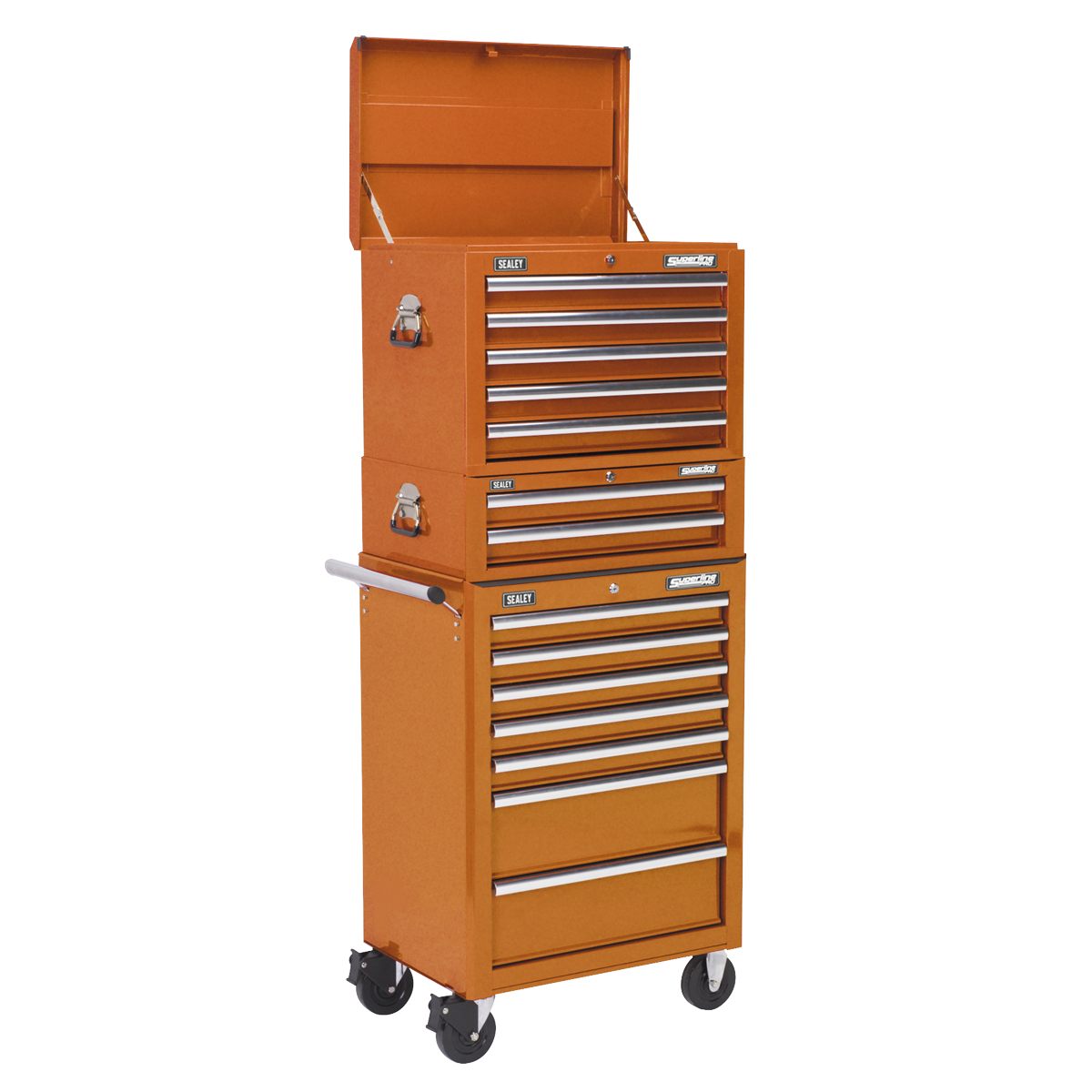 Superline PRO® Topchest, Mid-Box Tool Chest & Rollcab Combination 14 Drawer