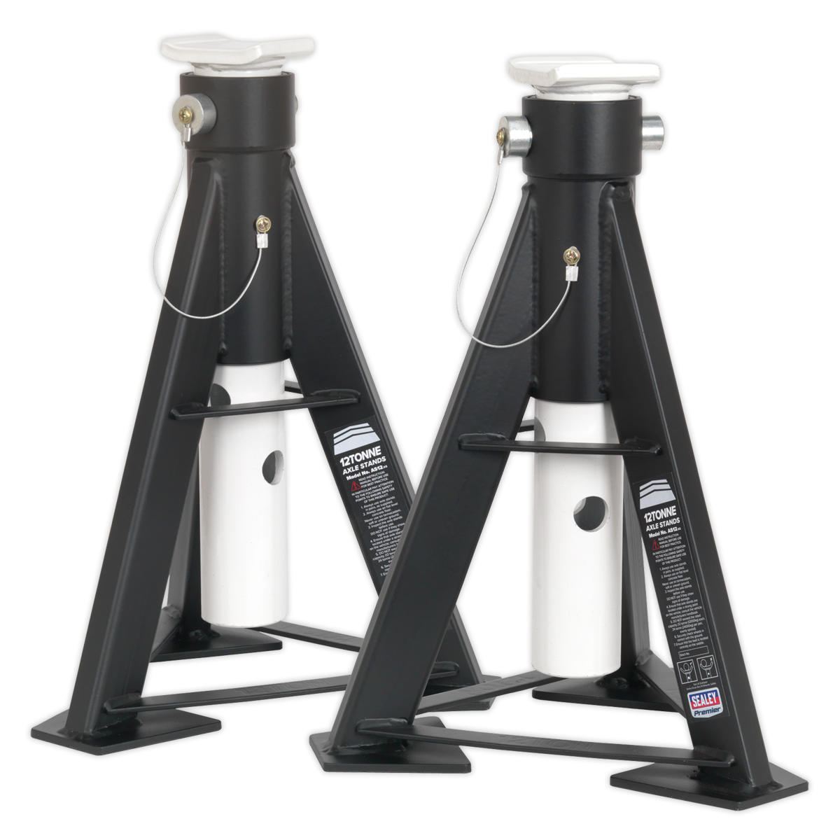 Premier Axle Stands (Pair) 12 Tonne Capacity per Stand High Level