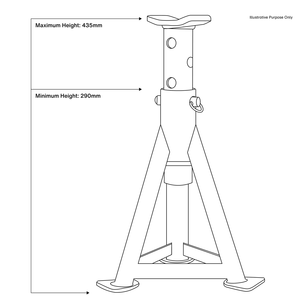 Premier Axle Stands (Pair) 3 Tonne Capacity per Stand