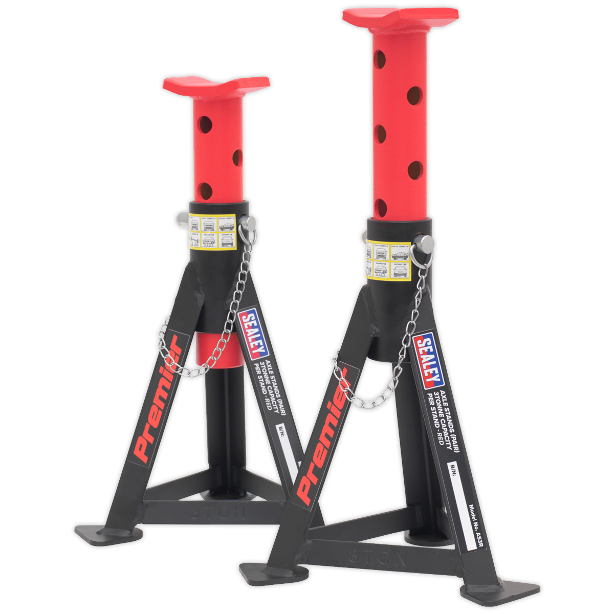 Premier Axle Stands (Pair) 3 Tonne Capacity per Stand