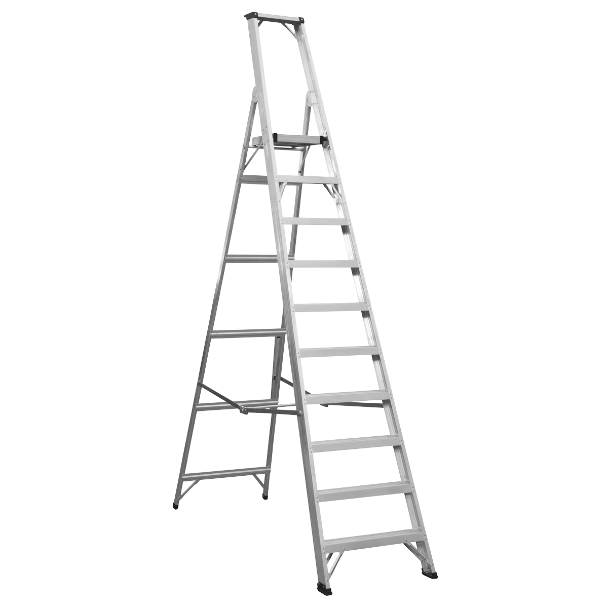 Industrial Step Ladder 10-Tread Aluminium - BS EN 131