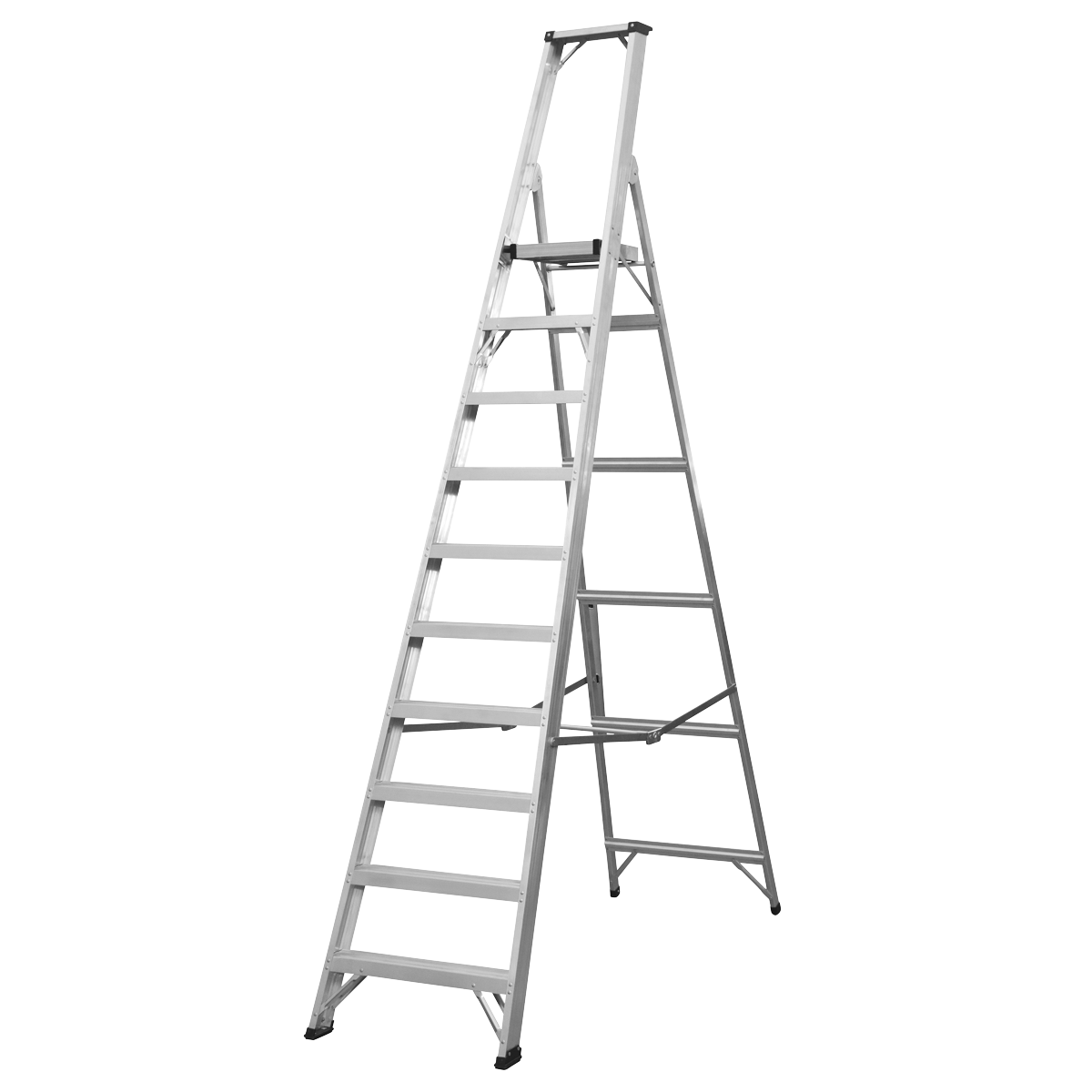 Industrial Step Ladder 10-Tread Aluminium - BS EN 131