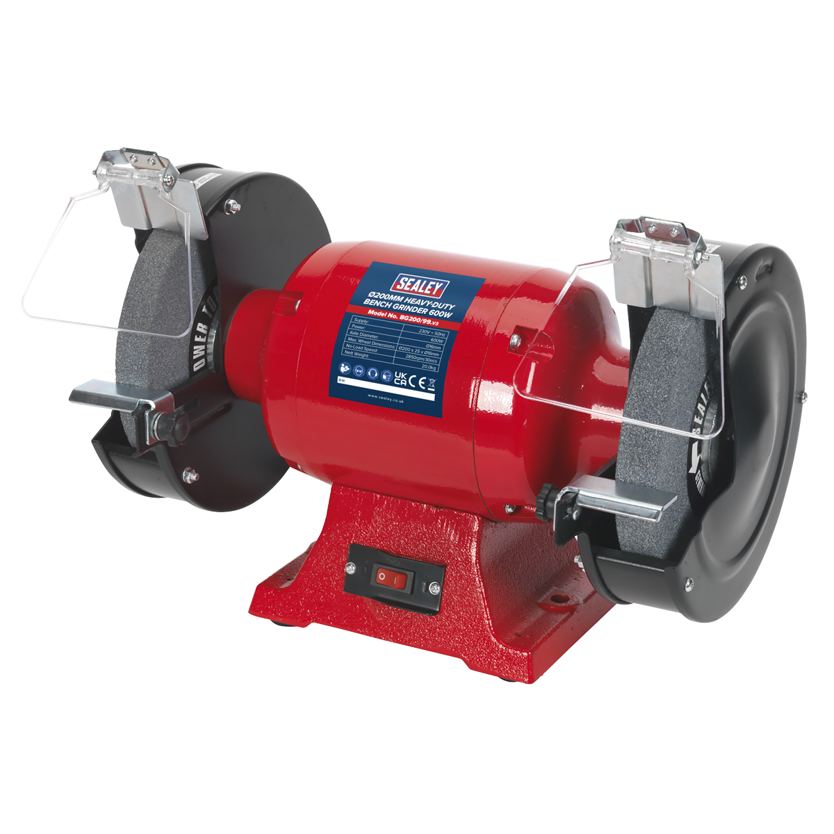 Heavy-Duty 200mm Bench Grinder 600W/230V