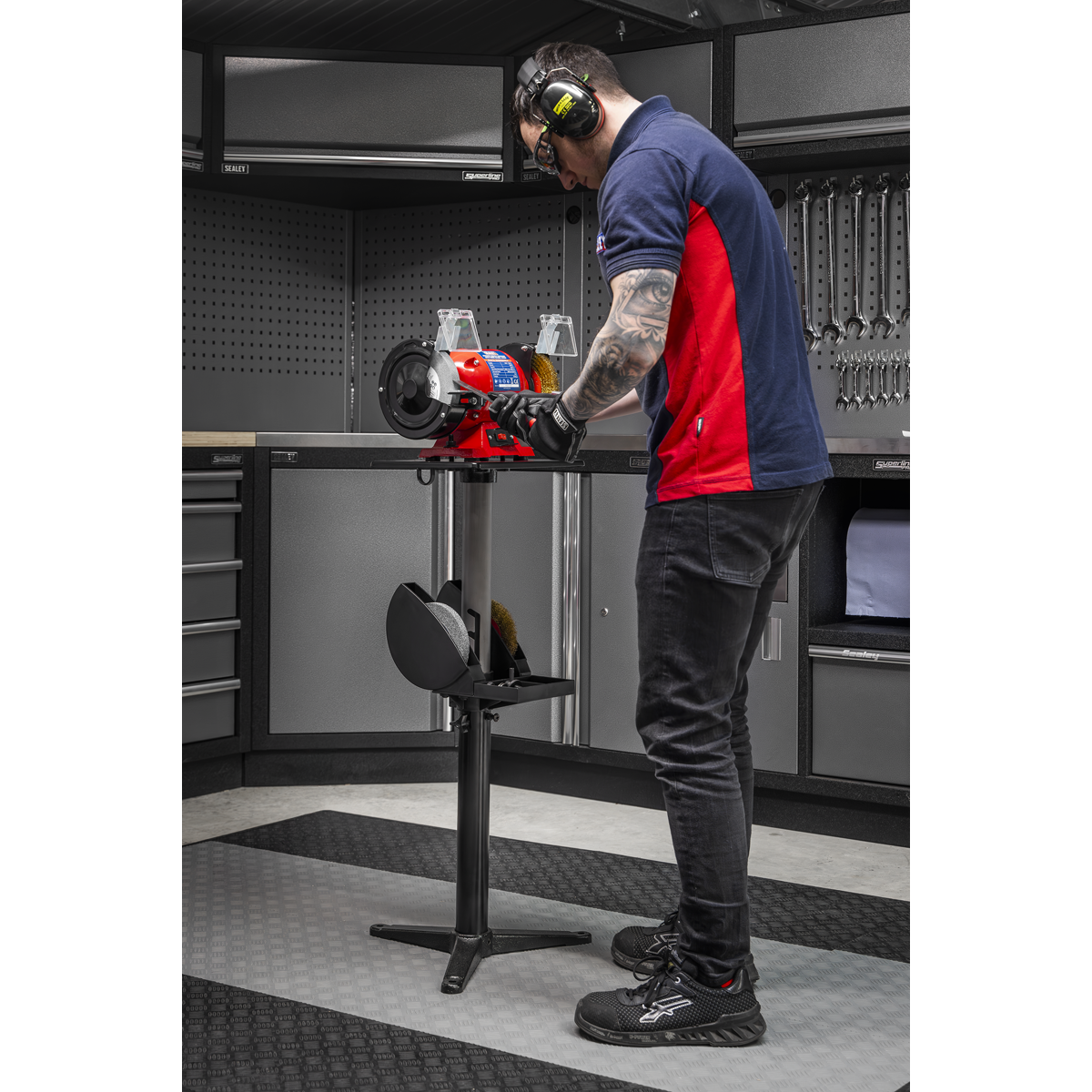 Bench Grinder Floor Stand Adjustable