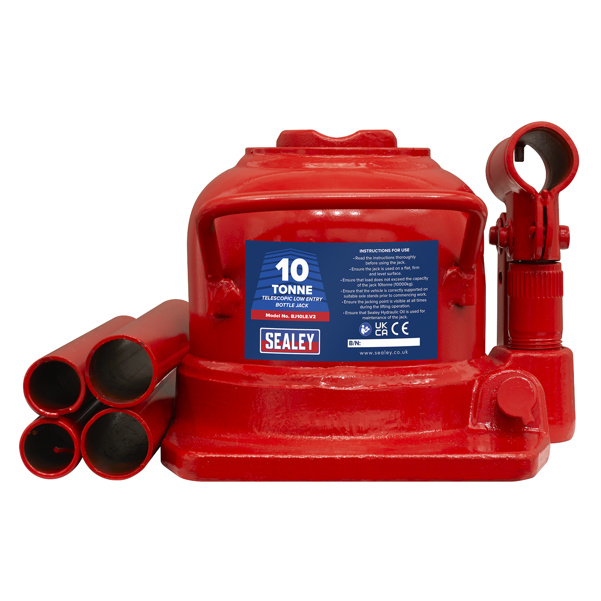 Low Profile Telescopic Bottle Jack 10 Tonne