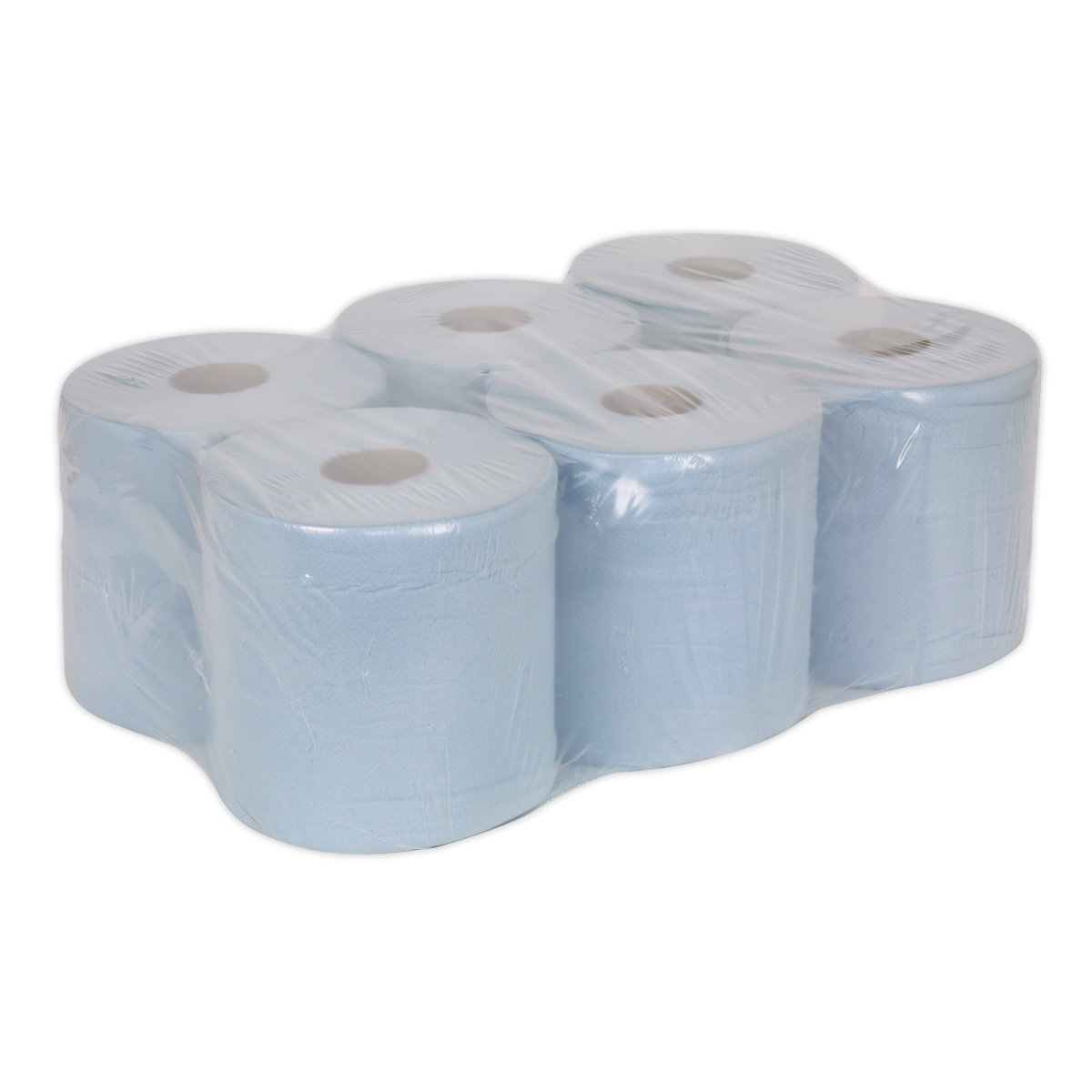 2-Ply Embossed Blue Paper Roll 150m - Pack of 6
