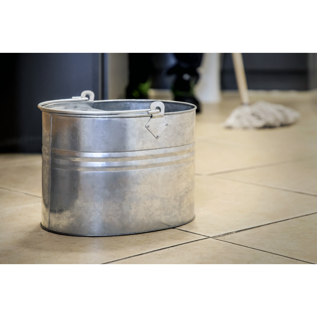 Mop Bucket 13L - Galvanized